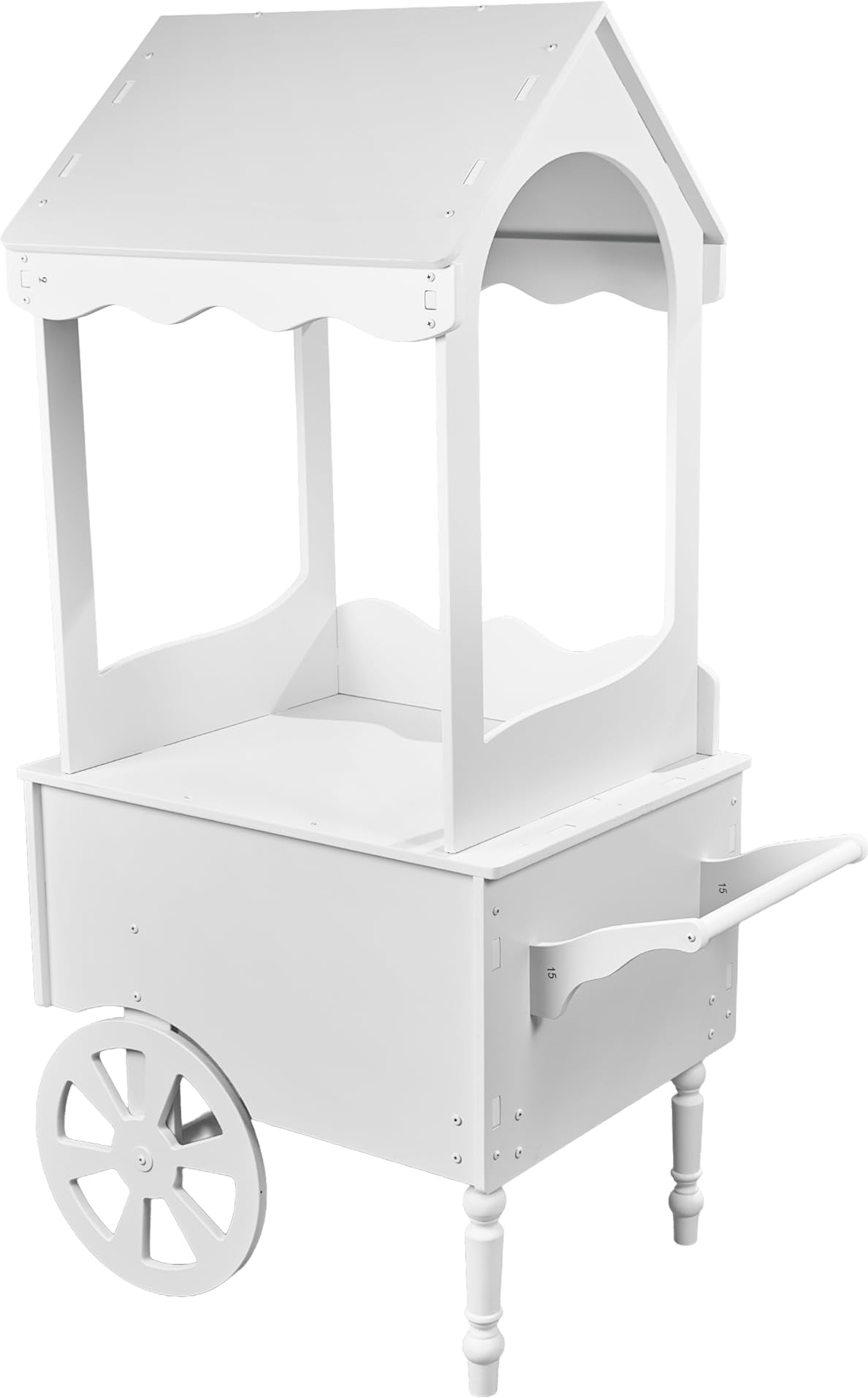 ZETY Vintage Candy Cart with Wheels for Parties, Weddings & Birthdays – 67"H x 26"L x 22"W