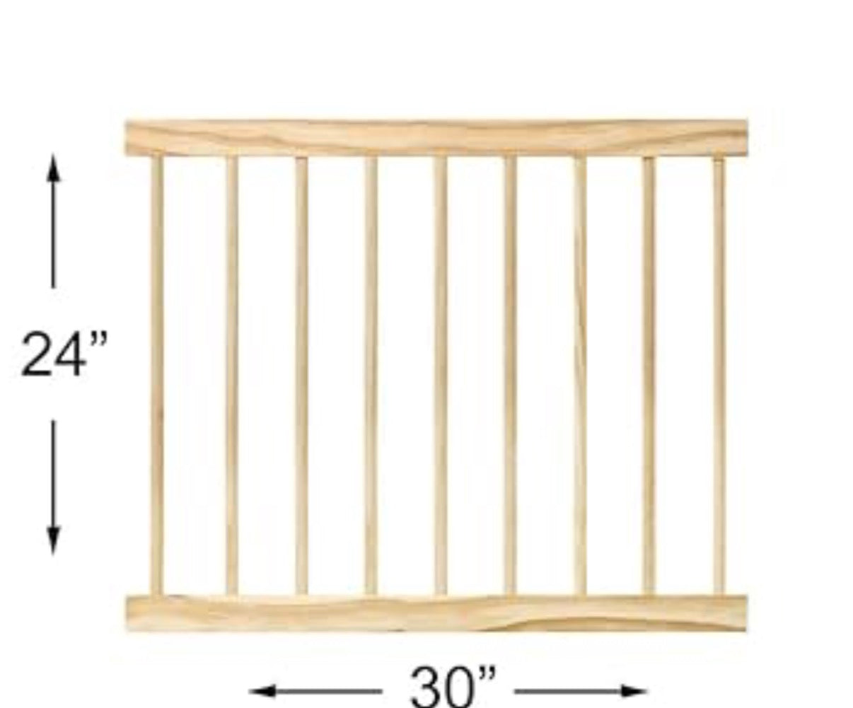 Two-panel wooden playpen expansion pack in natural wood, ZETY