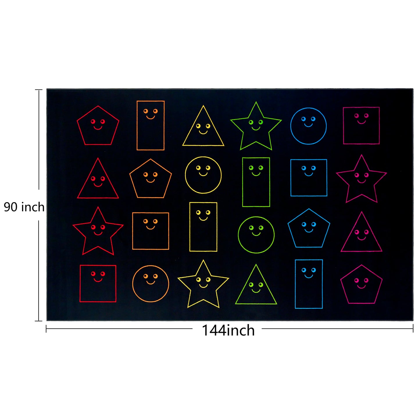 ZETY Nylon School Style Classroom Rugs - 7.6" x12"