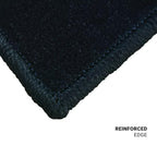 Black and pastel children's area rug in nylon, sized 7.6 x 12 ft for playrooms