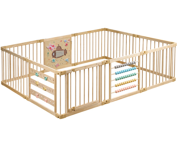 Wooden Activity Playpen (10-Panel) Under-The-Sea