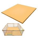 ZETY beige playpen play mat, PU leather and waterproof, 1.5 inches thick, sized for an 8-panel playpen