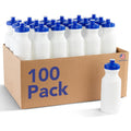 ZETY bulk water bottles, 100 pack of white 24 ounce reusable BPA-free bottles