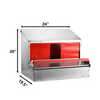 Portable galvanized chicken nest box with roll-away egg collection, ZETY