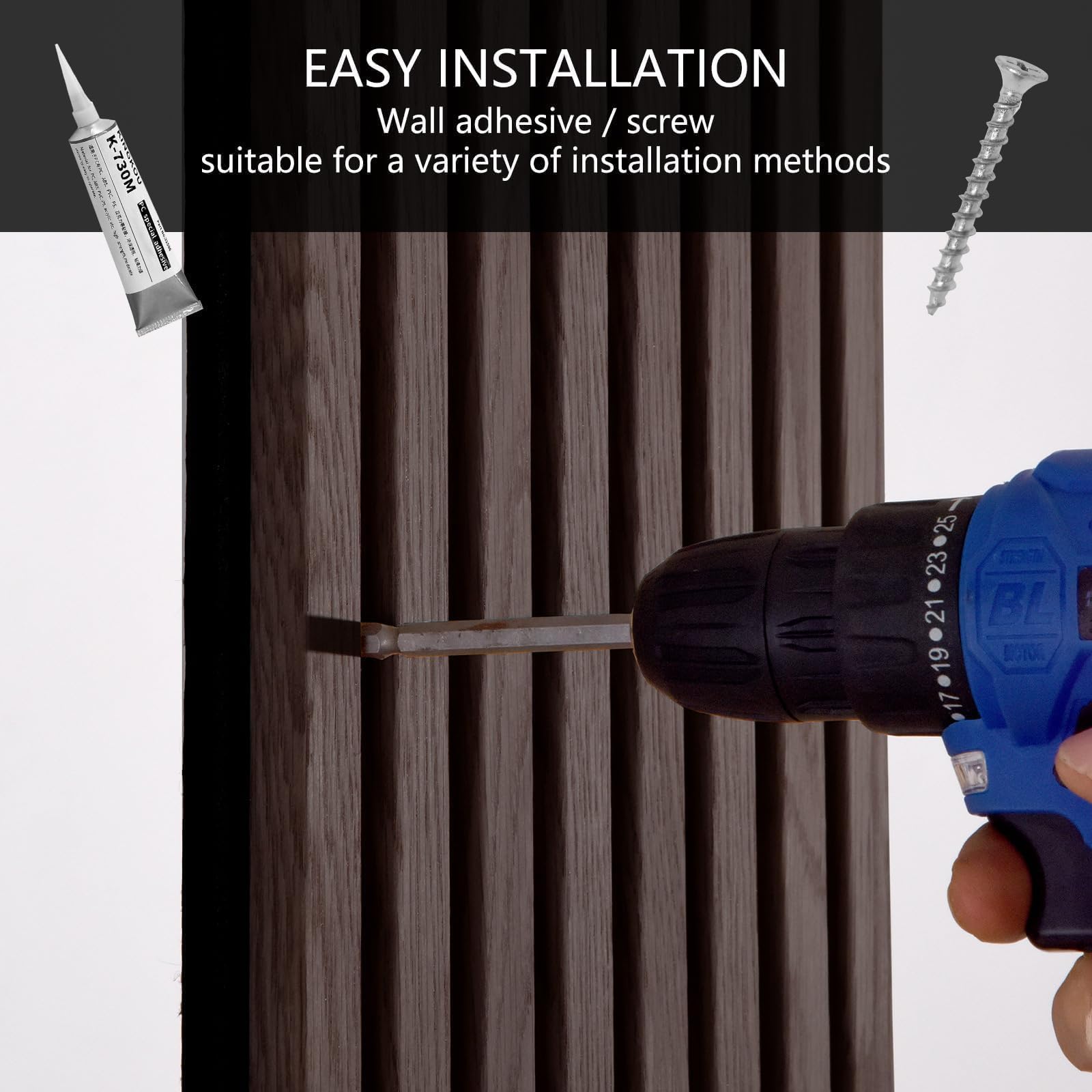 Wood Acoustic Wall Panels - 94.49” x 12 - 8 Pack