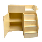 Rolling wooden changing dresser for babies and toddlers with paper roller, ZETY