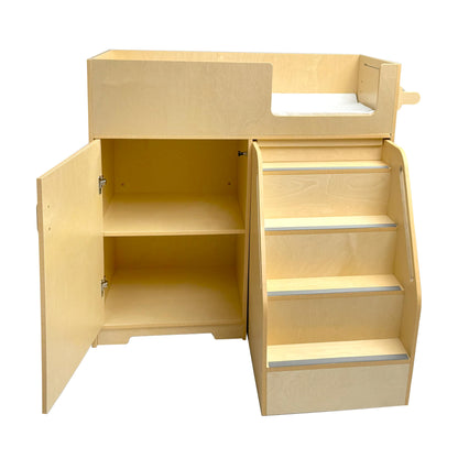 ZETY Portable Baby Changing Table Dresser with Stairs SGS Tested With CPC Certified