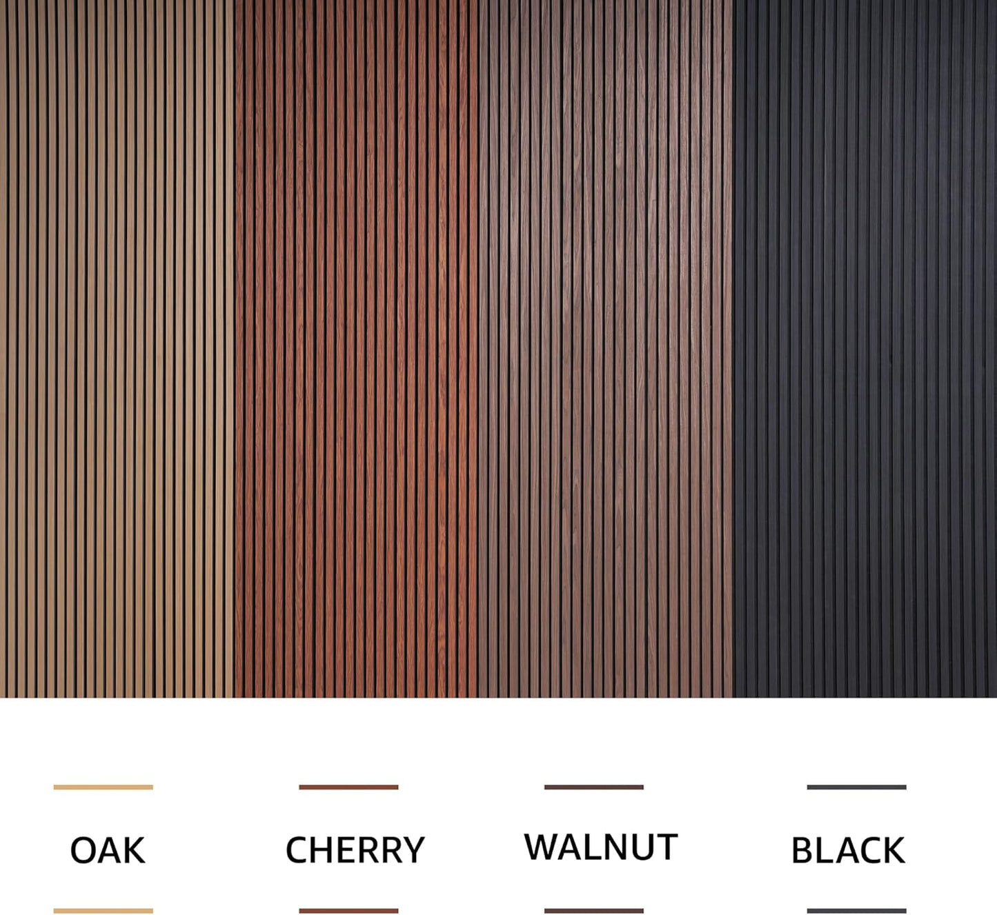 ZETY Oak Acoustic Slat Panels – 4PK Soundproof Wall Panels, 94.49” x 12”