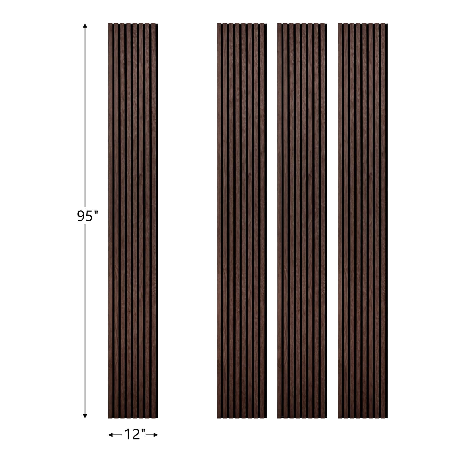 Wood Acoustic Wall Panels - 94.49” x 12 - 8 Pack