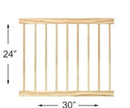 Two-panel wooden playpen expansion pack in natural wood, ZETY