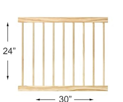 Two wooden playpen panels