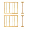 ZETY wooden playpen expansion set, two natural wood panels to extend a play yard