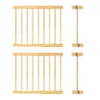 ZETY wooden playpen expansion set, two natural wood panels to extend a play yard