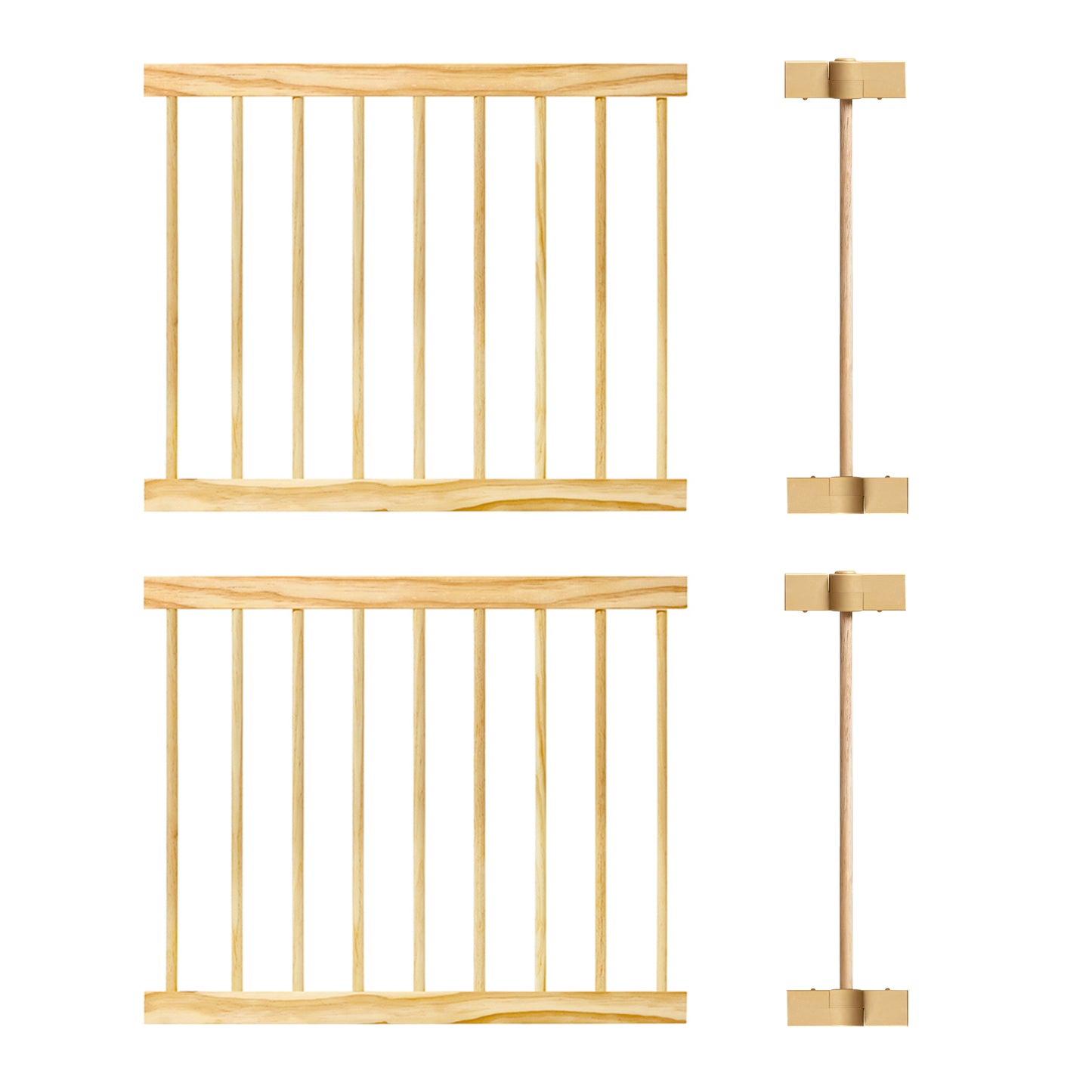Two wooden playpen panels