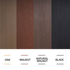 Walnut acoustic slat panels for wall decor and sound treatment, ZETY