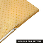 ZETY padded playpen mat, beige PU leather, wipe-clean waterproof surface