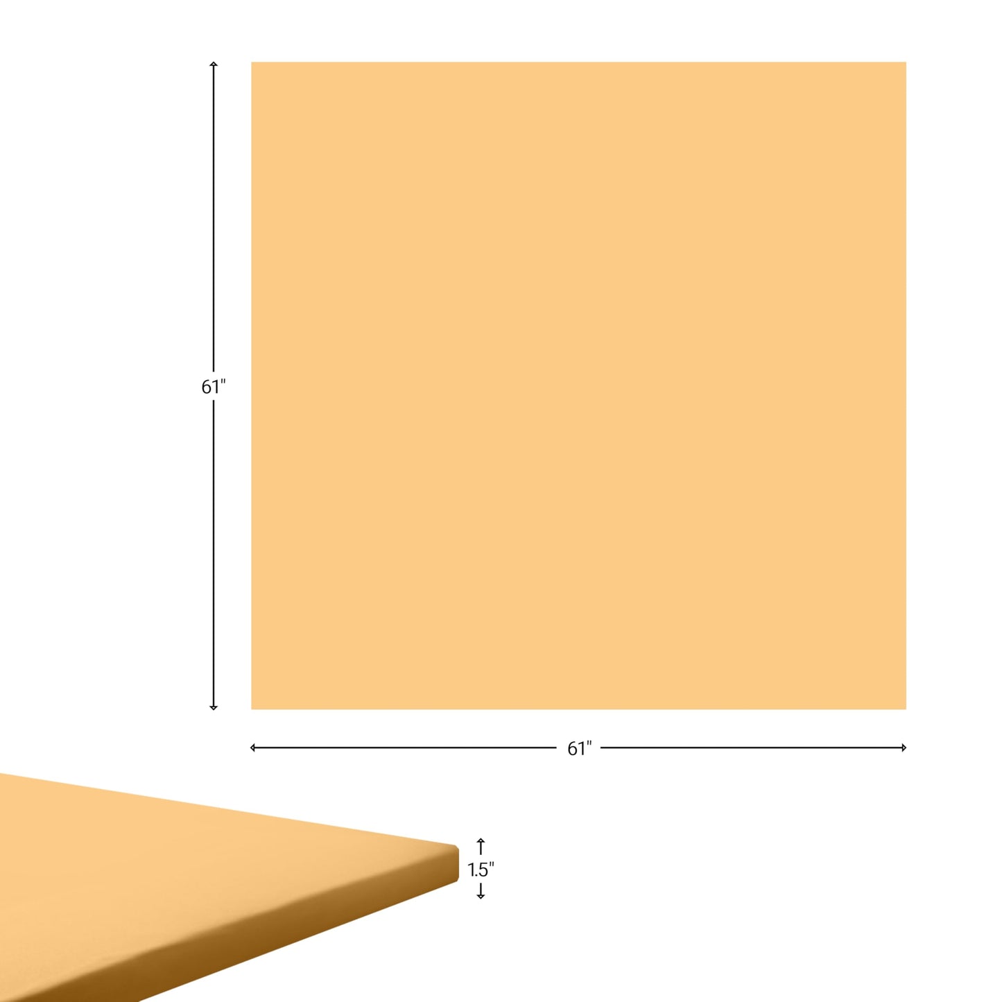 ZETY Compatible Baby Play Mat - PU Leather Waterproof - 1.5" Thick Beige- 8 Panel