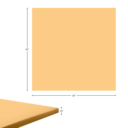 ZETY Compatible Baby Play Mat - PU Leather Waterproof - 1.5" Thick Beige- 8 Panel