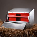 Roll-away egg nesting box for chickens, galvanized steel, for up to 20 hens, ZETY