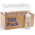 ZETY bulk water bottles, 100 pack of clear 24 ounce reusable BPA-free bottles