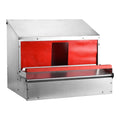 ZETY galvanized steel roll-away chicken nesting box, 24 x 20 x 19.5 inches