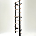 ZETY wall-mounted Swedish ladder, 78 x 31.5 inches, 9 stall bars with pull-up and dip station