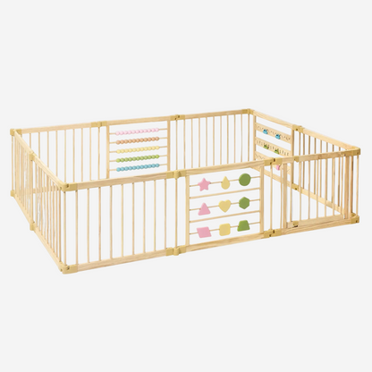 ZETY Wooden Baby Playpen Set