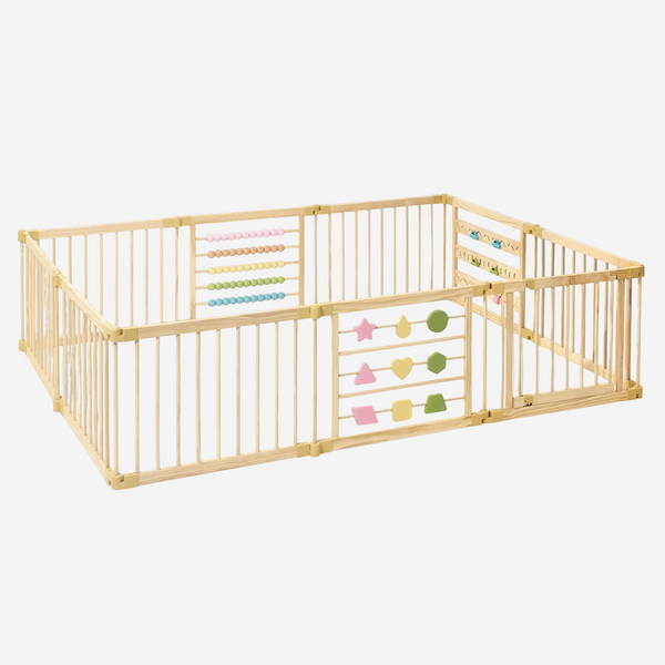 ZETY Wooden Baby Playpen Set