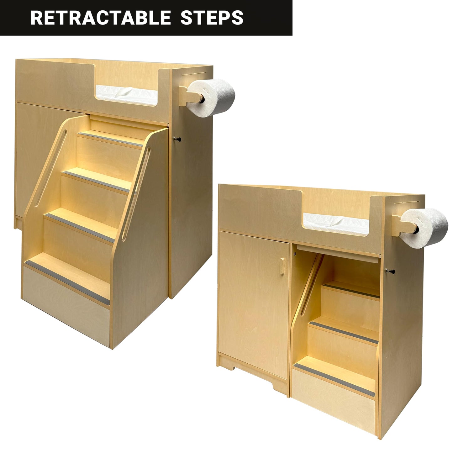 ZETY Portable Baby Changing Table Dresser with Stairs SGS Tested With CPC Certified