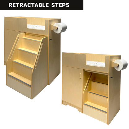 ZETY Portable Baby Changing Table Dresser with Stairs SGS Tested With CPC Certified