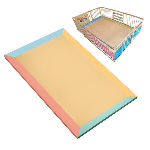 ZETY Under the Sea 10-panel playpen mat, PU leather and waterproof