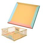 ZETY Under the Sea 8-panel playpen mat, PU leather and waterproof