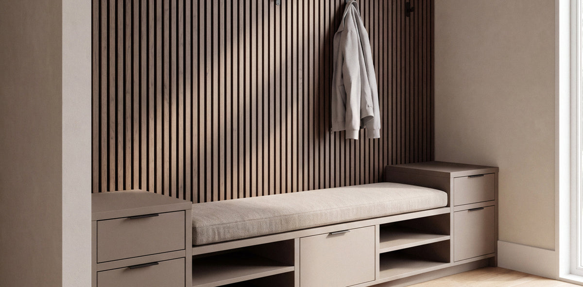 ZETY acoustic slat wall panels — Navy Blue