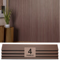 ZETY walnut oak acoustic slat wall panels, 4 pack, 94.49 x 12 inches