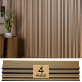ZETY natural oak acoustic slat wall panels, 4 pack, 94.49 x 12 inches