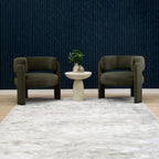 ZETY navy blue acoustic slat wall panels shown on a finished accent wall, 94.49 x 12 inch panels, 4 pack