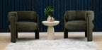 Navy blue wood slat acoustic wall panels on an accent wall, ZETY 4 pack