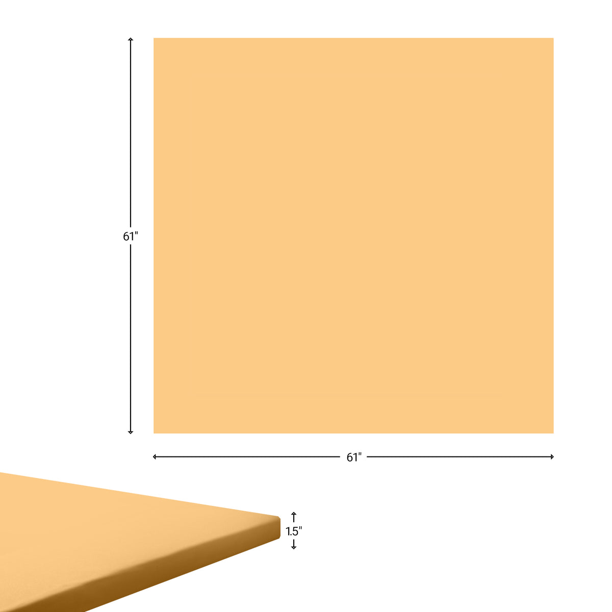 Beige PU leather baby play mat for a wooden playpen, waterproof, 1.5 inch padding, ZETY