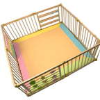 Colored playpen mat in wipe-clean PU leather, 1.5 inch padding, ZETY