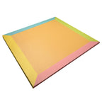 Colored baby play mat cut to fit an 8-panel ZETY wooden playpen