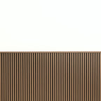 Close-up of the oak wood-grain slat texture on ZETY wainscoting panels