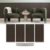 Walnut Wainscoting Panels, 4-Pack